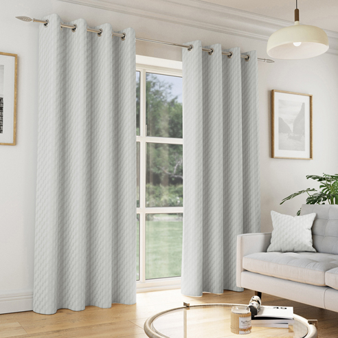 Tokyo Eyelet, Grey - Ready Made Curtains - Image 3